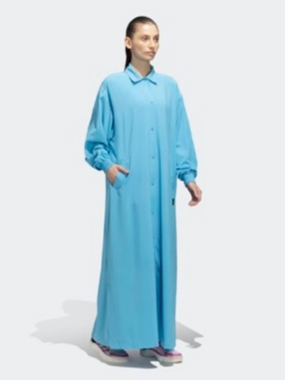 ADIDAS FUTURE ICONS 3-STRIPES LONG COVER-UP ABAYAH KIMONO